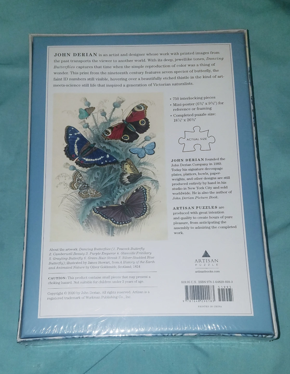 John Derian Dancing Butterflies 750 Piece Jigsaw Puzzle - photo 2