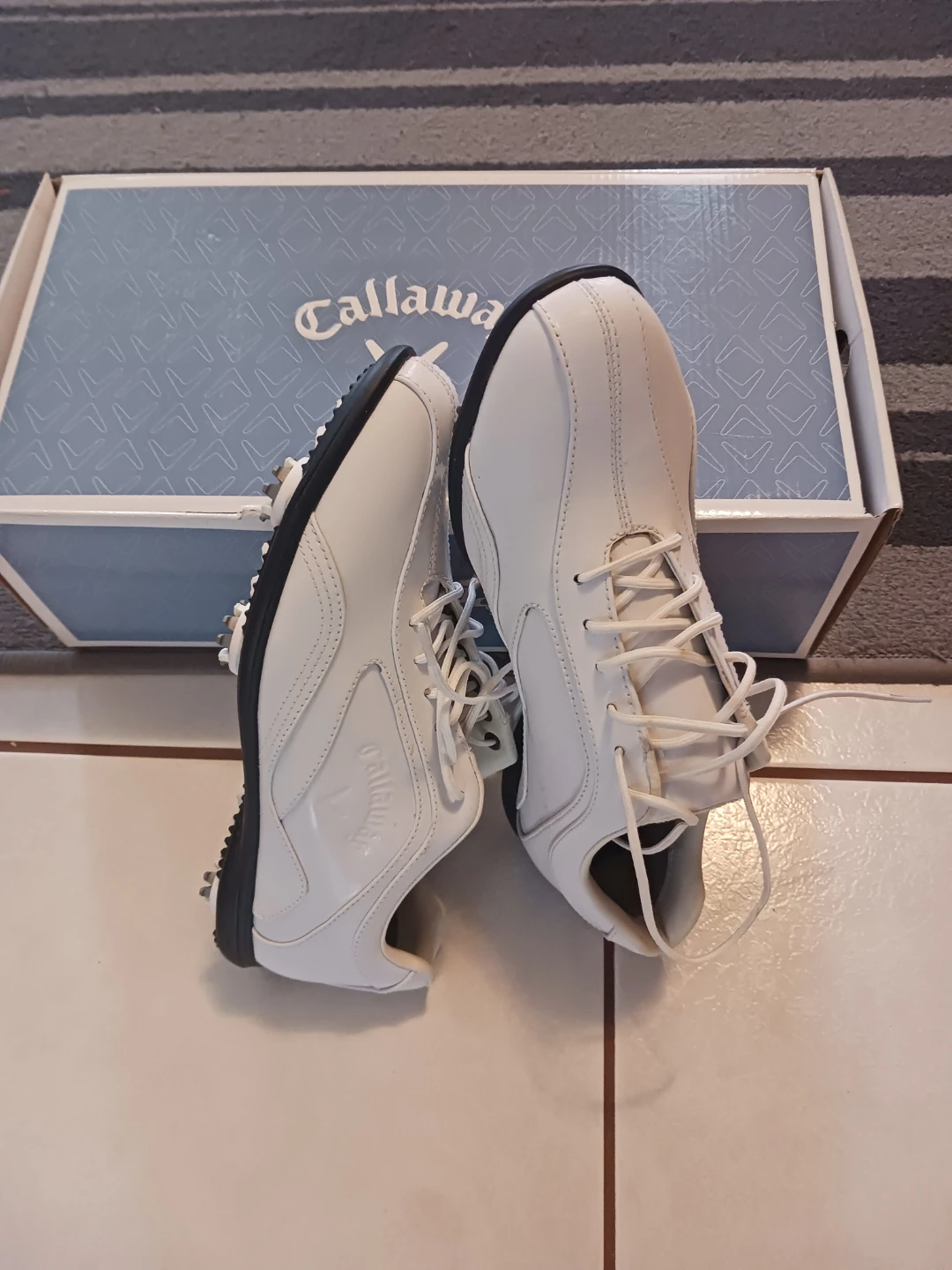 White & Pink Adidas Golf Shoes with Box - photo 3