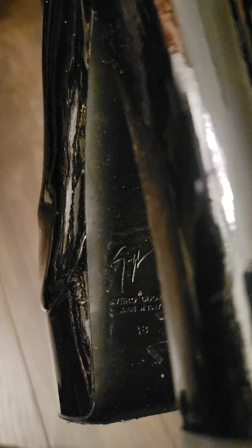 Giuseppe Zanotti Black Patent Leather Peep-Toe Platforms - photo 3
