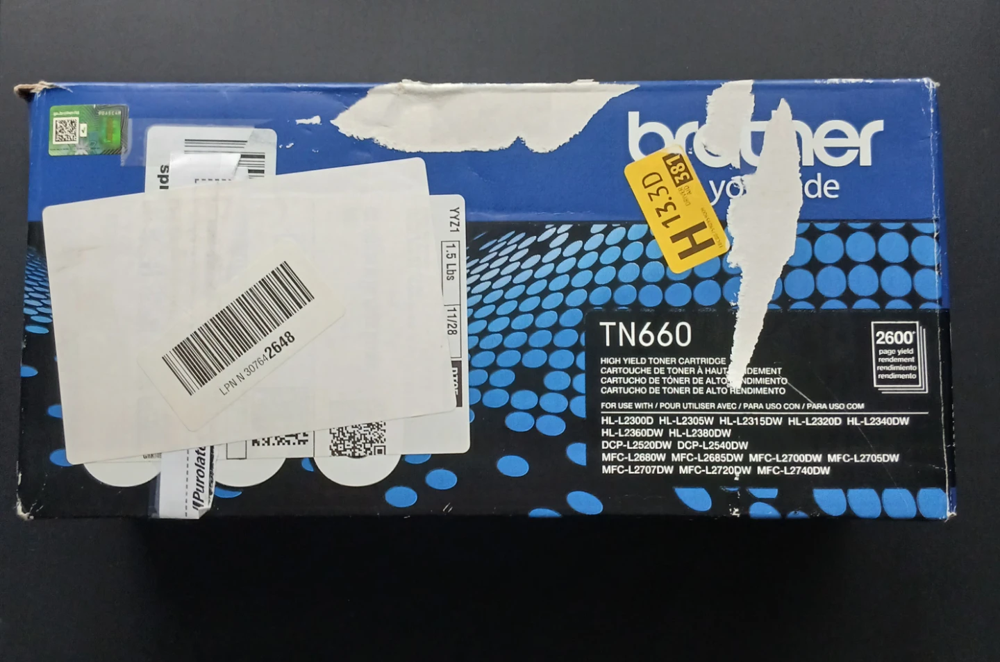 Brother TN660 High Yield Toner Cartridge