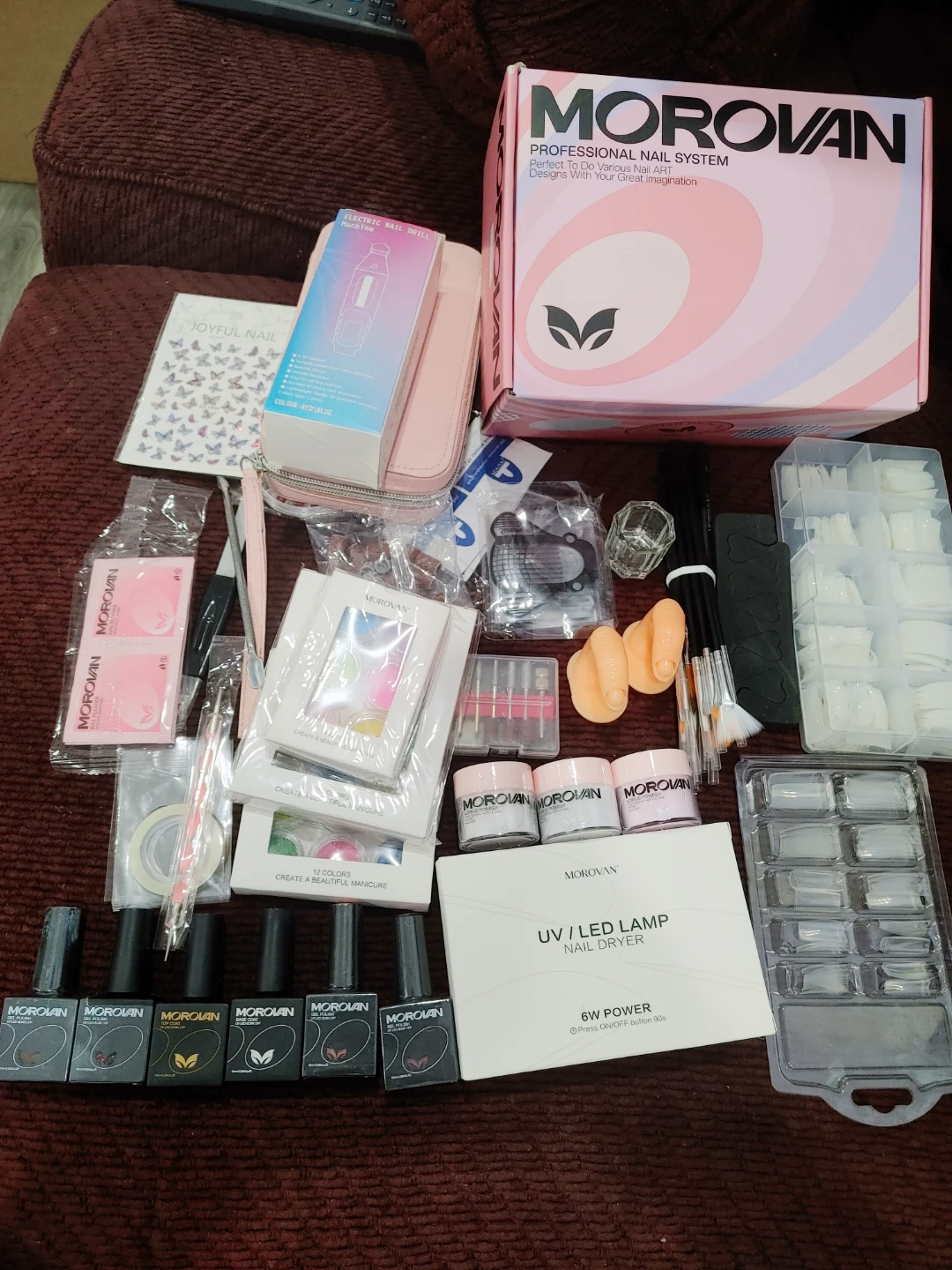 MOROVAN Professional Nail System Kit with UV/LED Lamp Nail Dryer