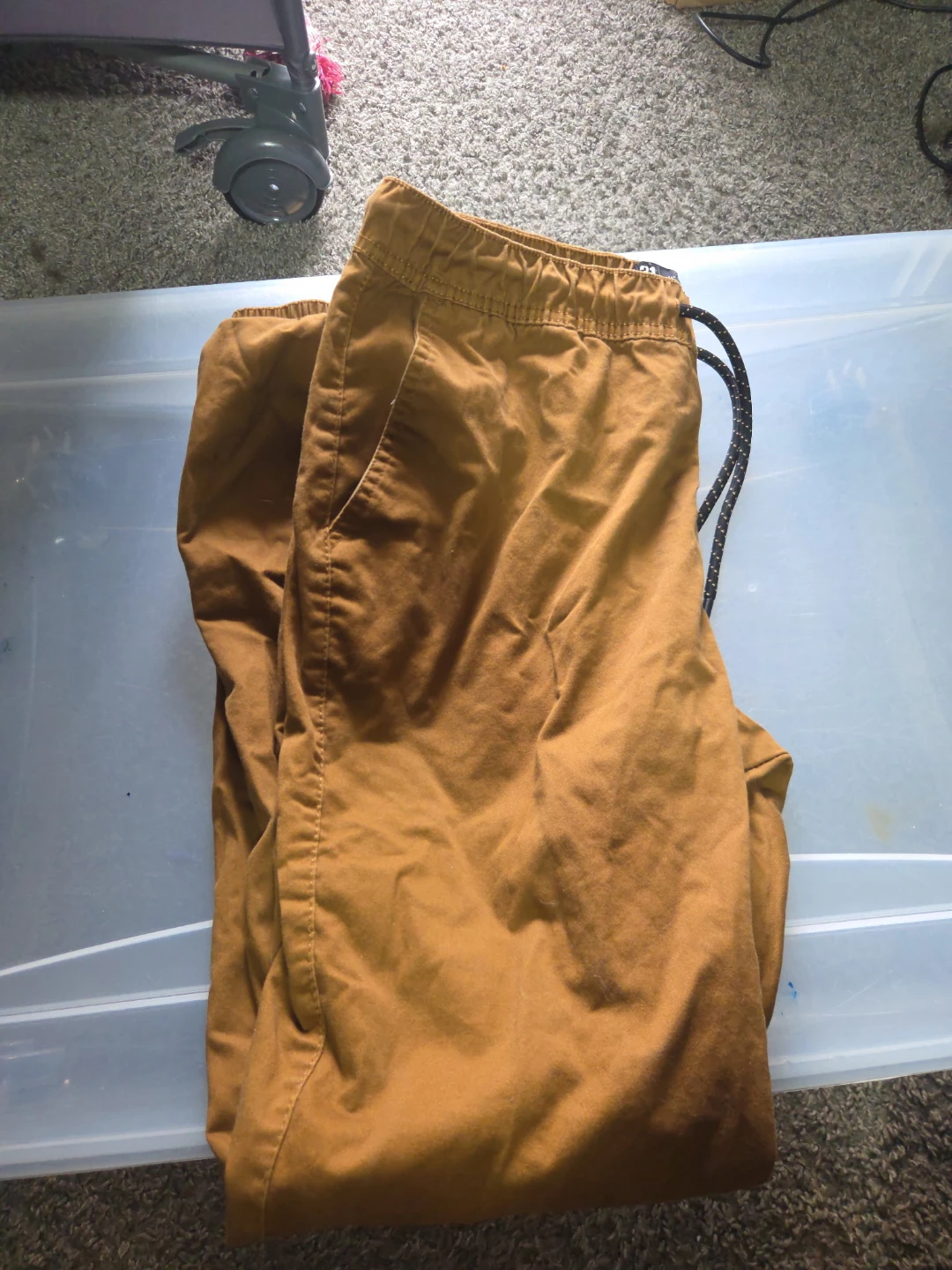 Brown Drawstring Jogger Pants