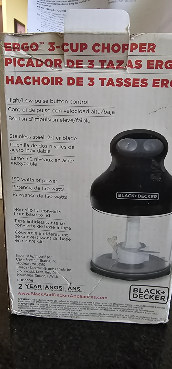 Black+Decker Ergo 3-Cup Chopper - photo 2
