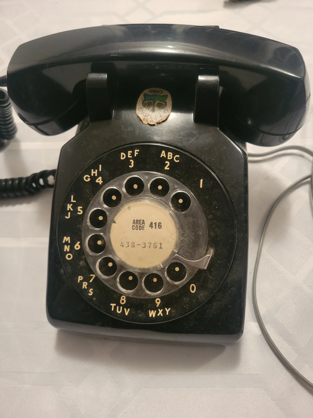 Vintage Black Rotary Dial Telephone - Bell NE-500 - photo 2