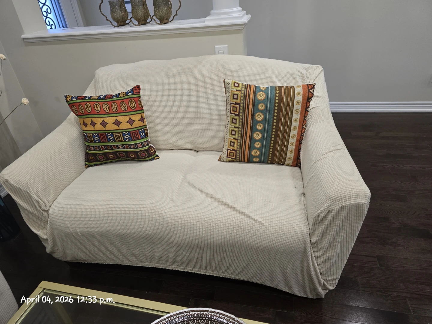 Cream Beige Sofa and Armchair Slipcovers Set - photo 3