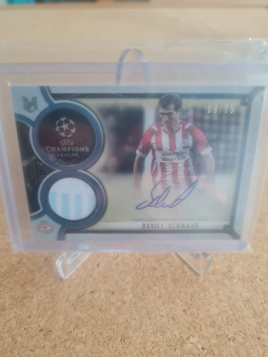 Topps Autograph Daniel Schwaab Champions League Card 09/75