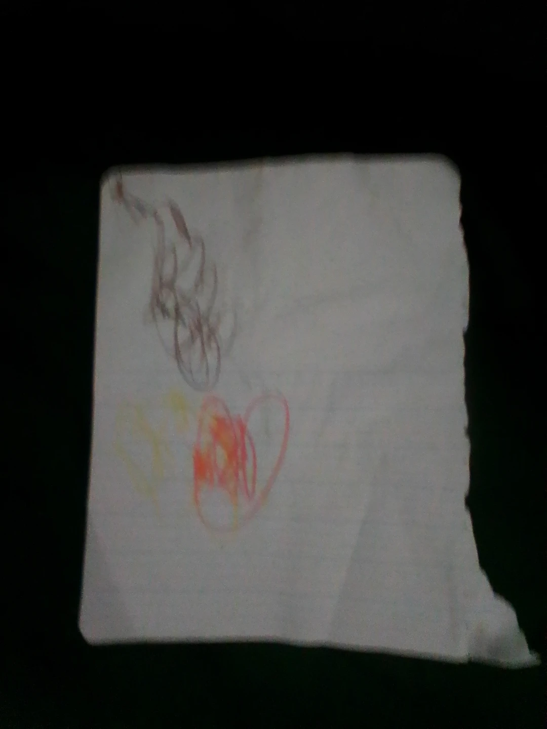 Handwritten Notes and Drawings on Lined Paper
