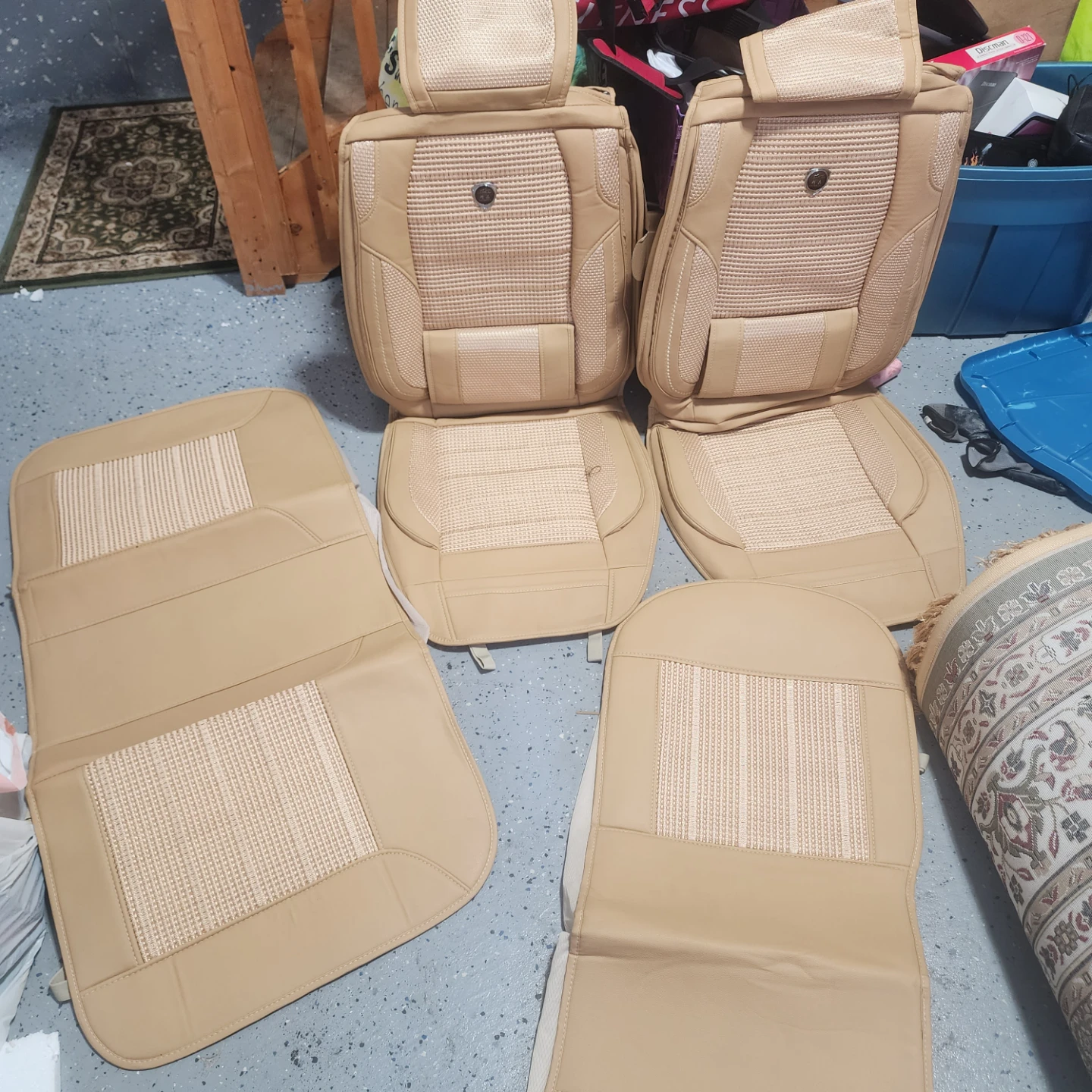 Car Seat Covers Set - Beige