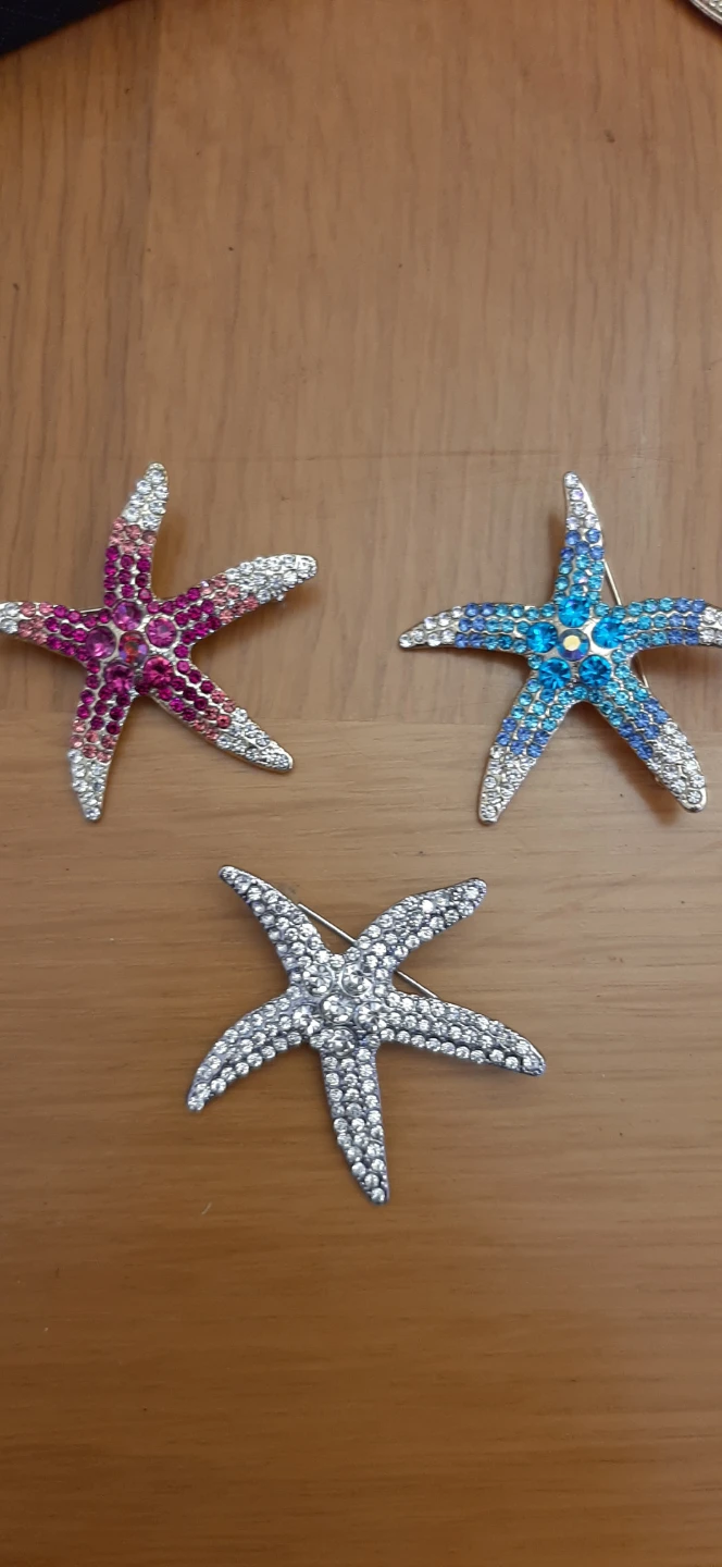 Rhinestone Starfish Brooches $10 each