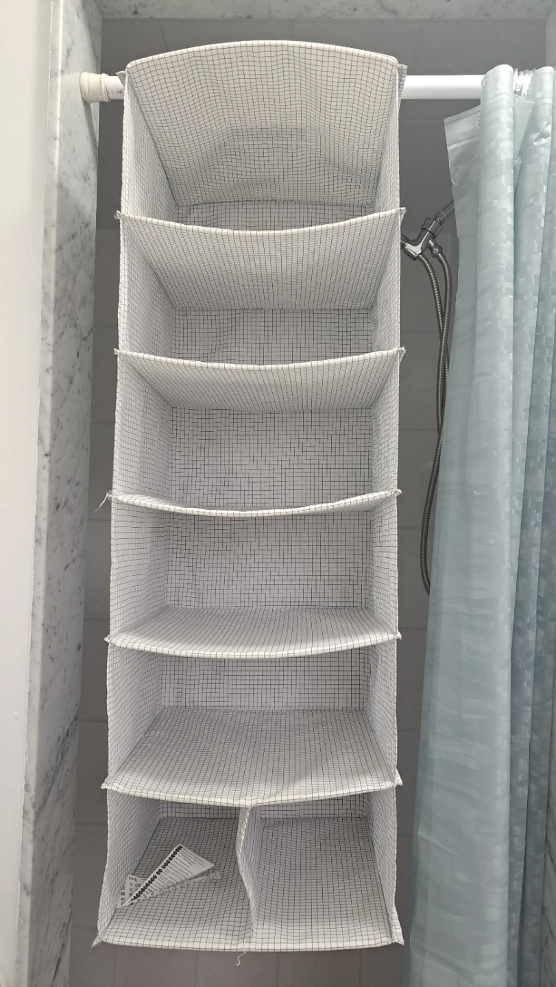 🌱Hanging Shelf Organizer - White Grid Pattern - photo 3