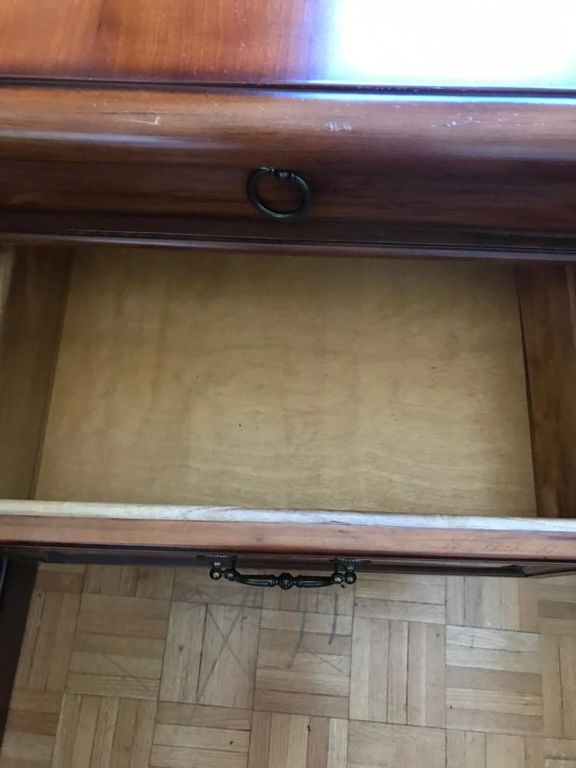 Wooden Nightstand with Two Drawers - photo 3