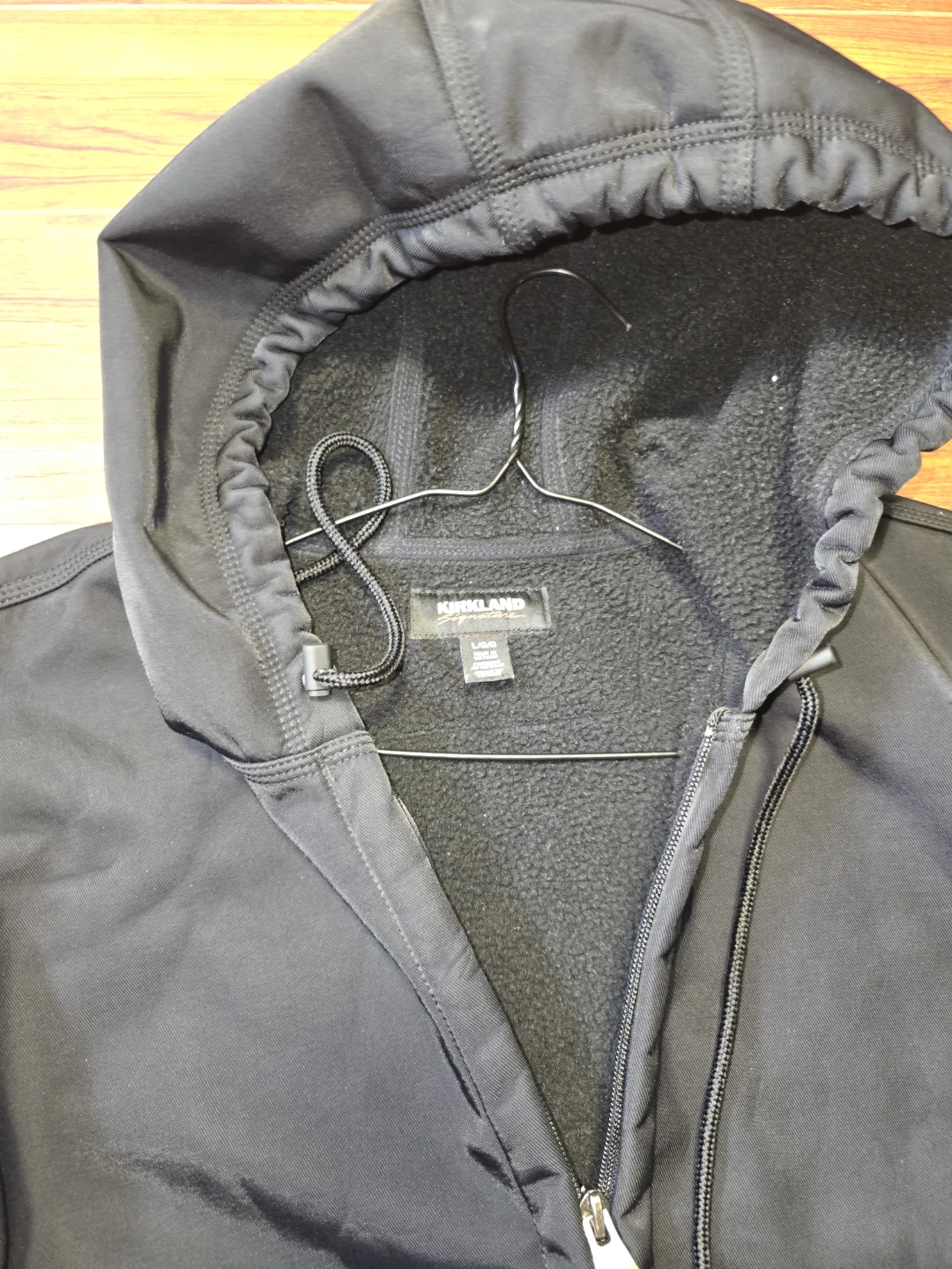 Kirkland Signature Fleece Lined Hooded Jacket - Black - Large - photo 3