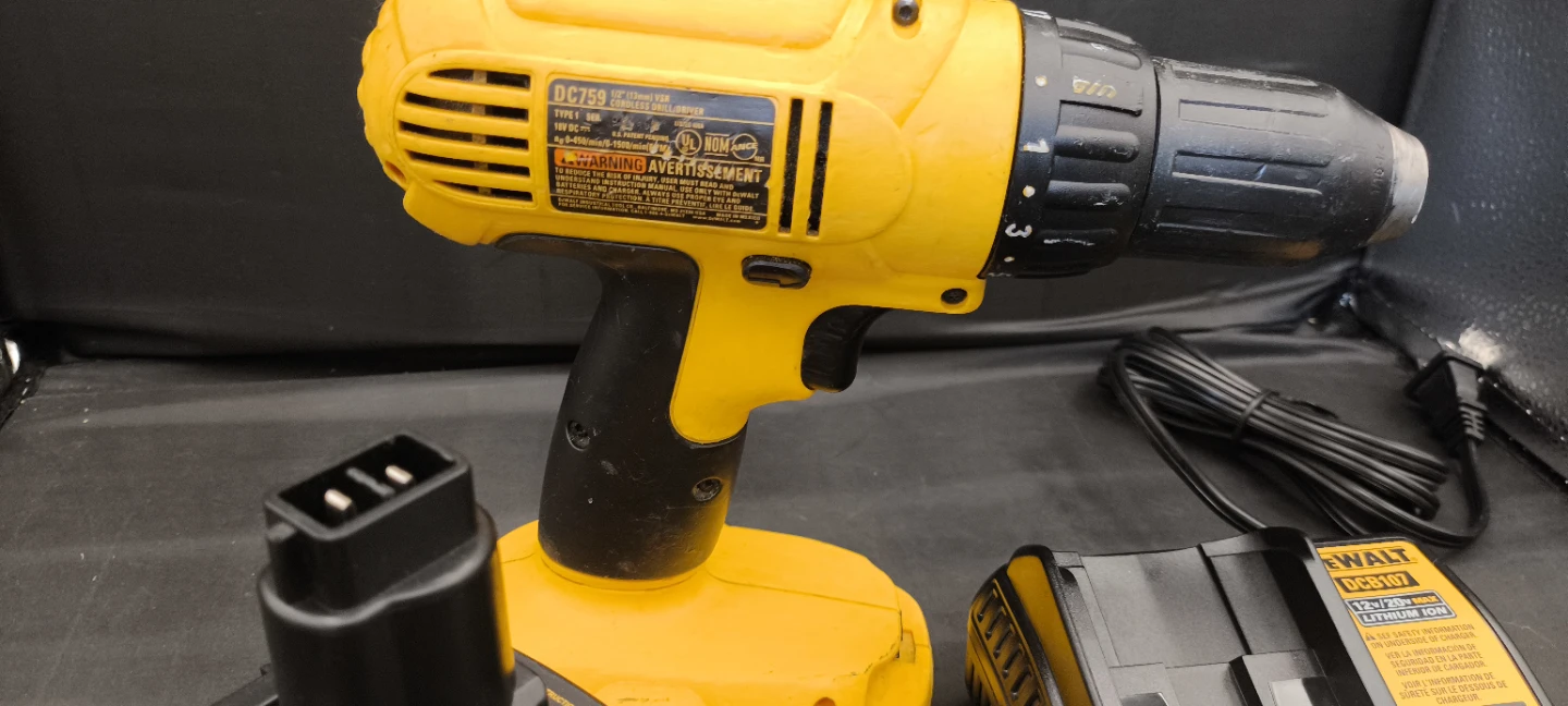 DeWalt DC759 Cordless Drill Driver with  Battery and Charger
