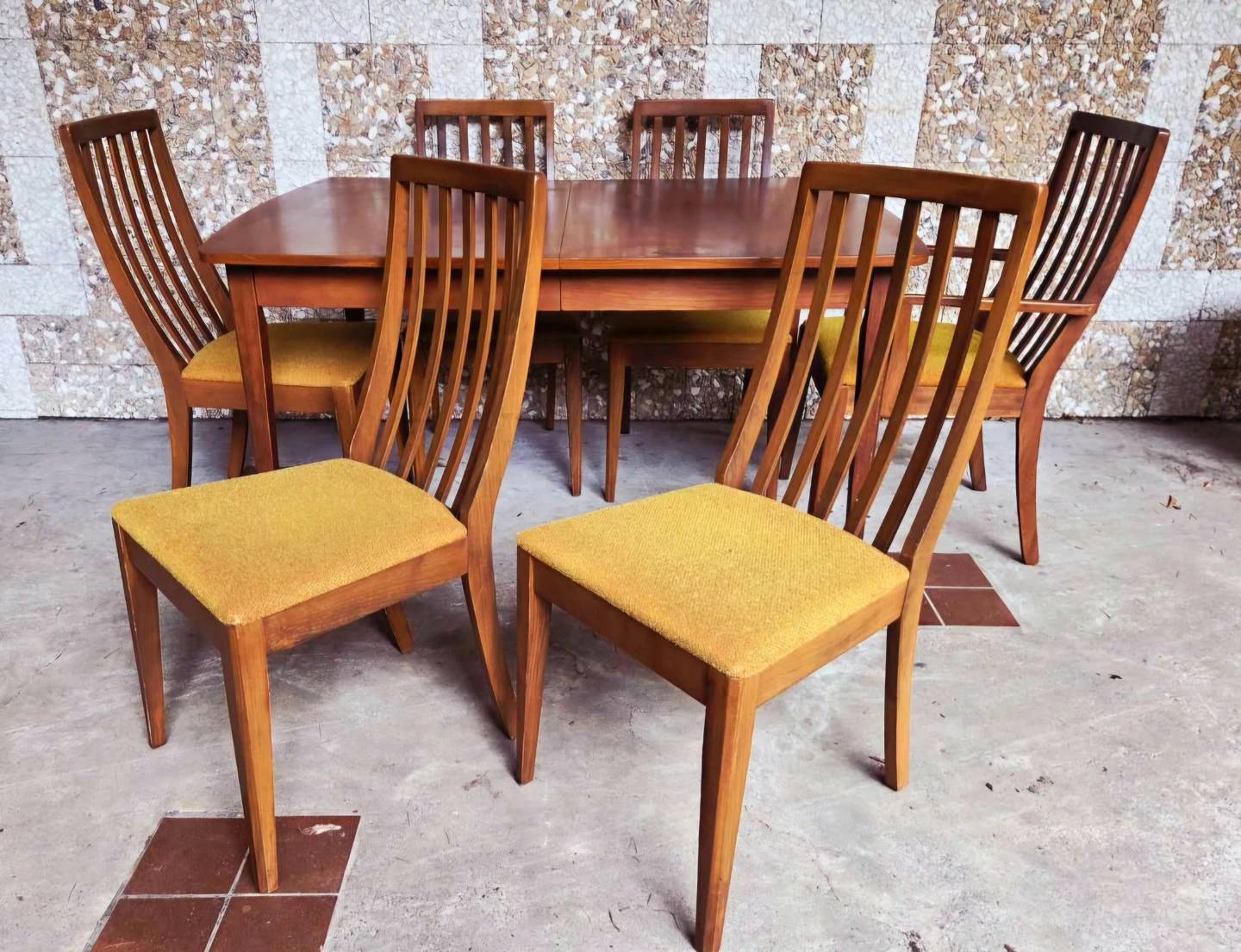 MCM Solid Walnut Dining Set (Price For Set)