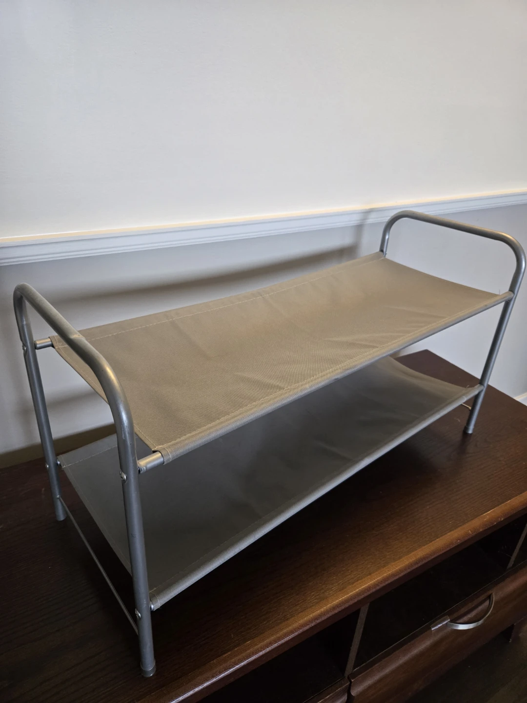 2-Tier Fabric Shoe Rack 🌱