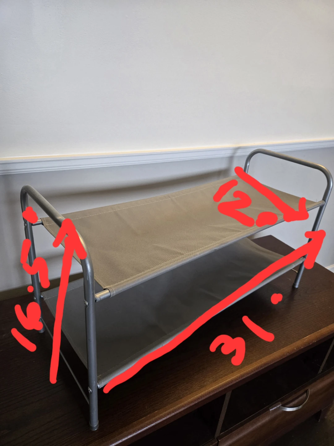 2-Tier Fabric Shoe Rack 🌱 - photo 4