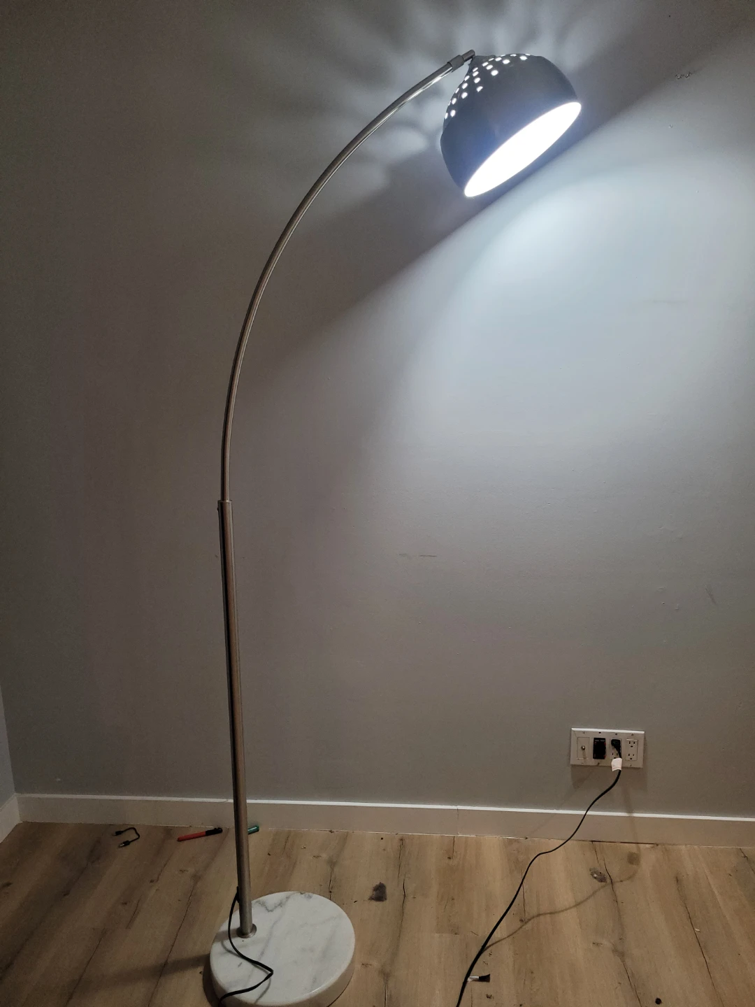 Arc Floor Lamp with Marble Base