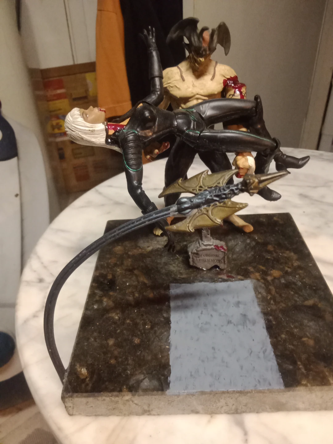 Demon and Woman Action Figure Diorama.