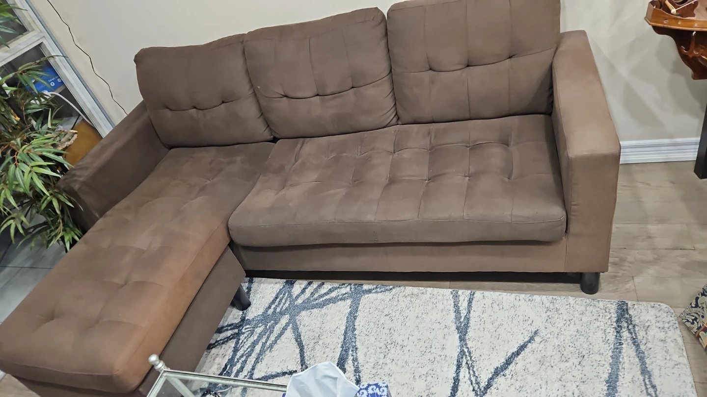 Brown Sectional Sofa, L shaped - photo 2