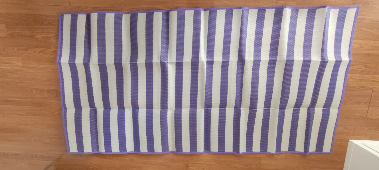 Purple and White Striped Picnic Mat - photo 3