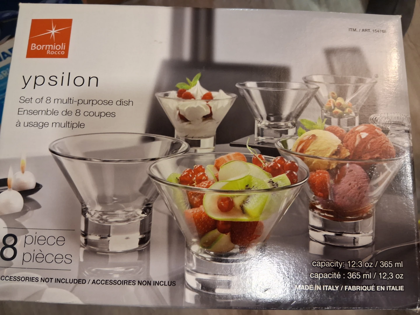 Bormioli Rocco Ypsilon Set of 8 Multi-Purpose Dishes