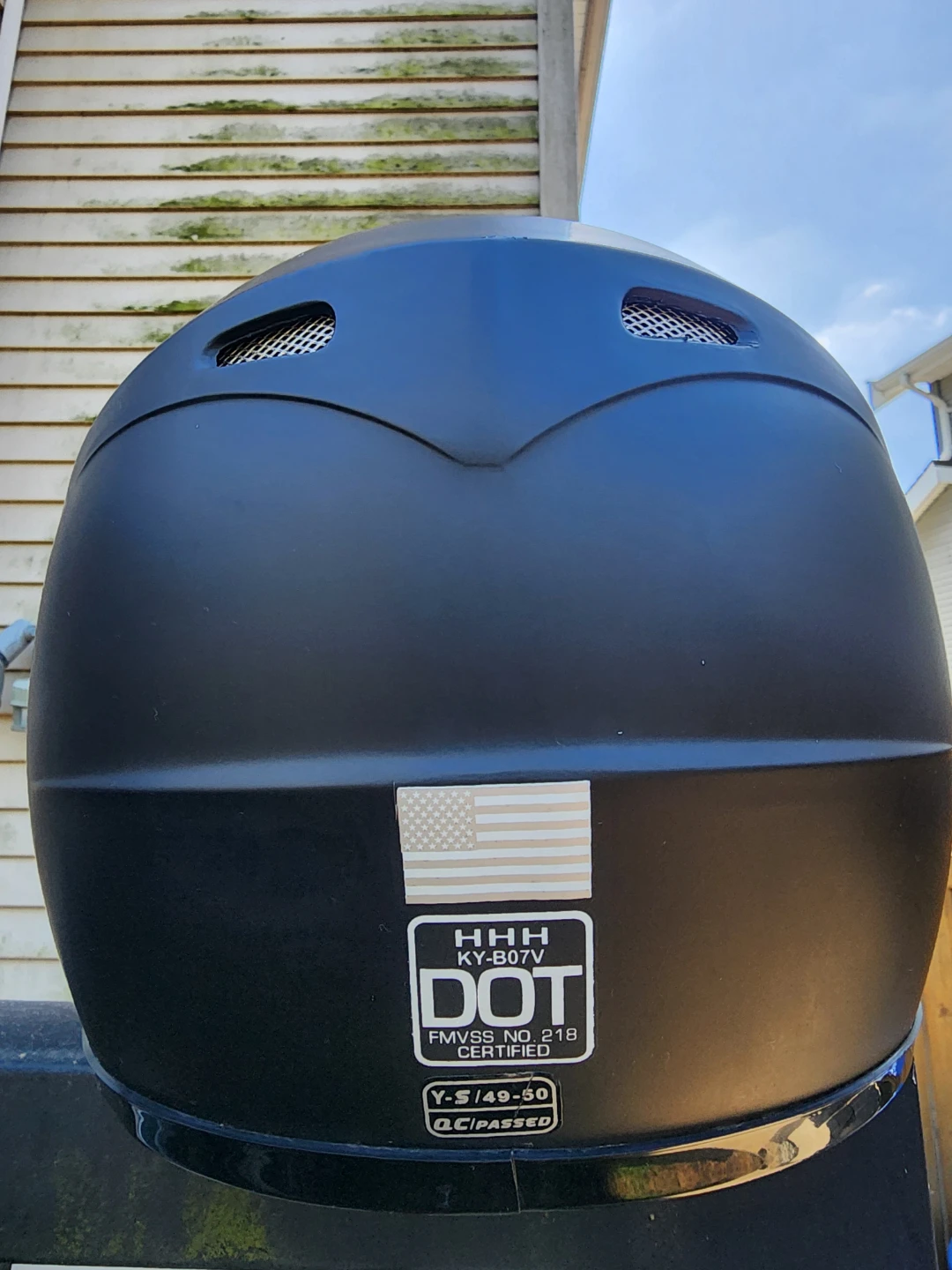 Black Full Face Helmet with Blue Mirrored Visor - photo 5