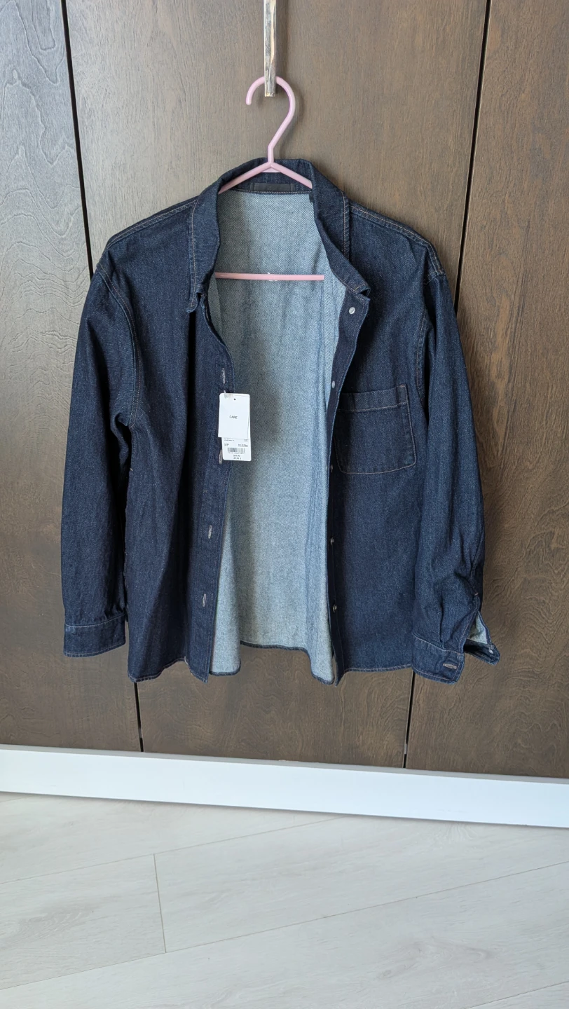Uniqlo Women's Denim Shirt Jacket - Navy - Size S/P