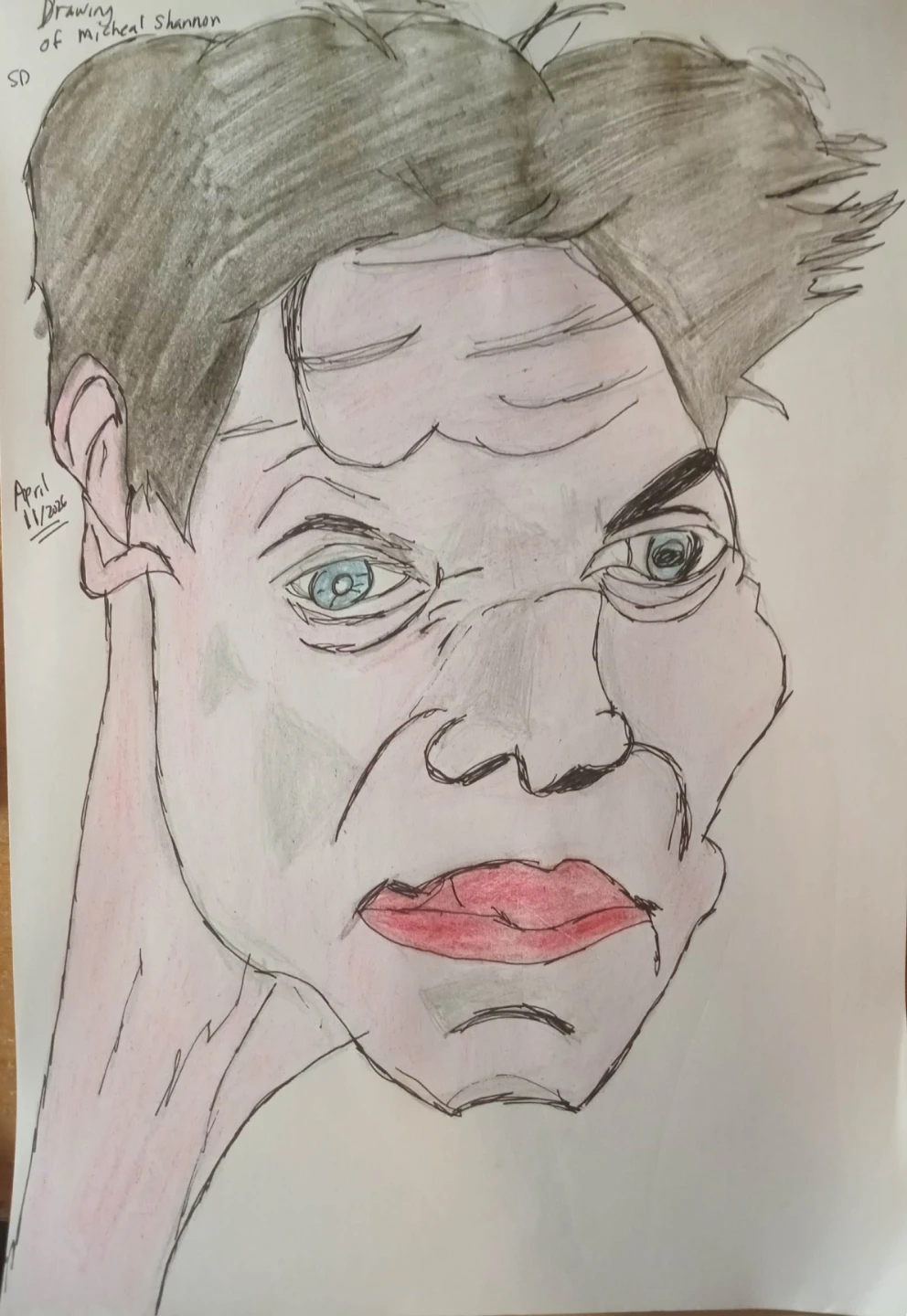 Michael Shannon Drawing by Custom Artist Sherwin