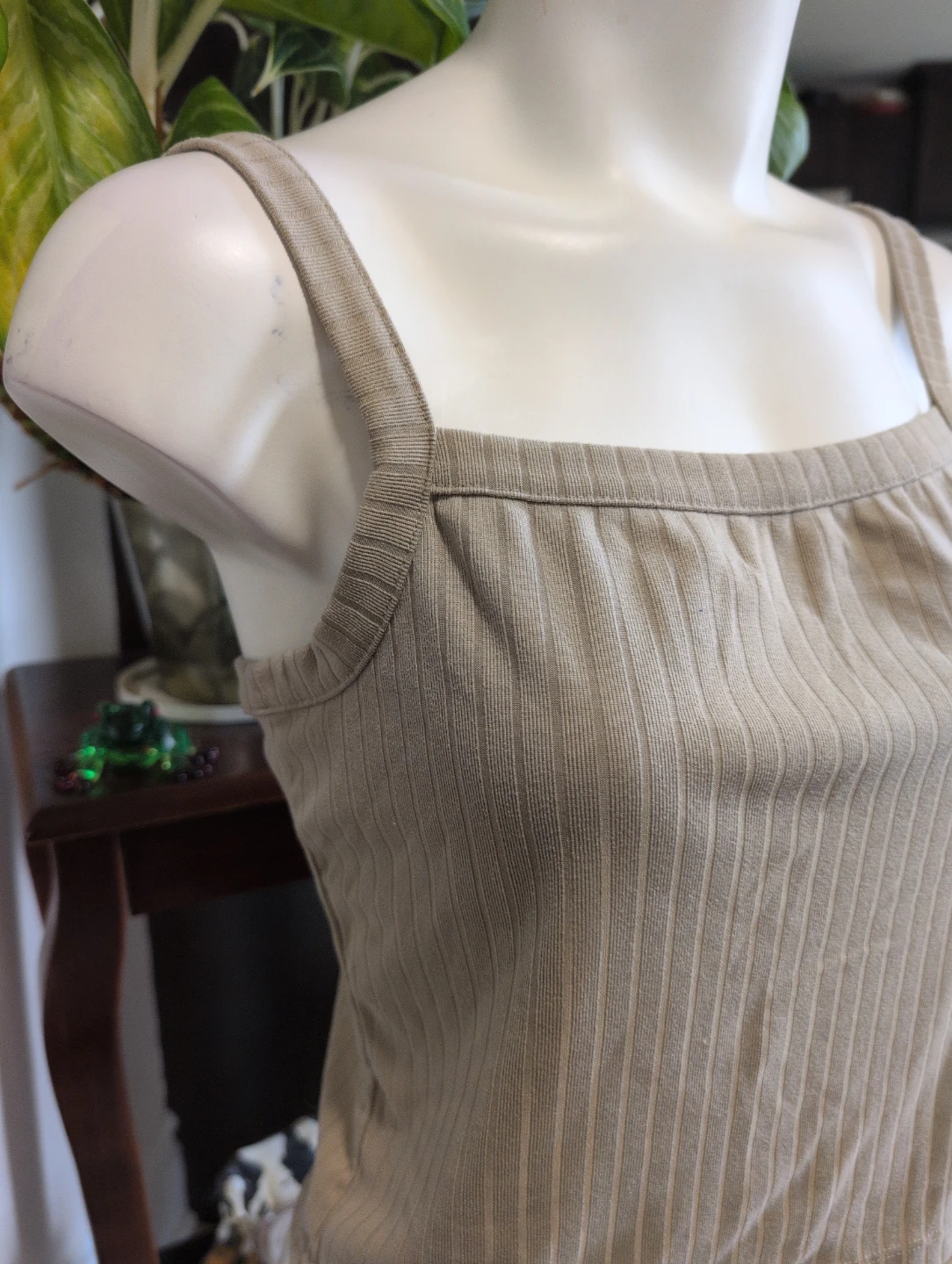 Ardene Basic ribbed tank top M/M beige - photo 2