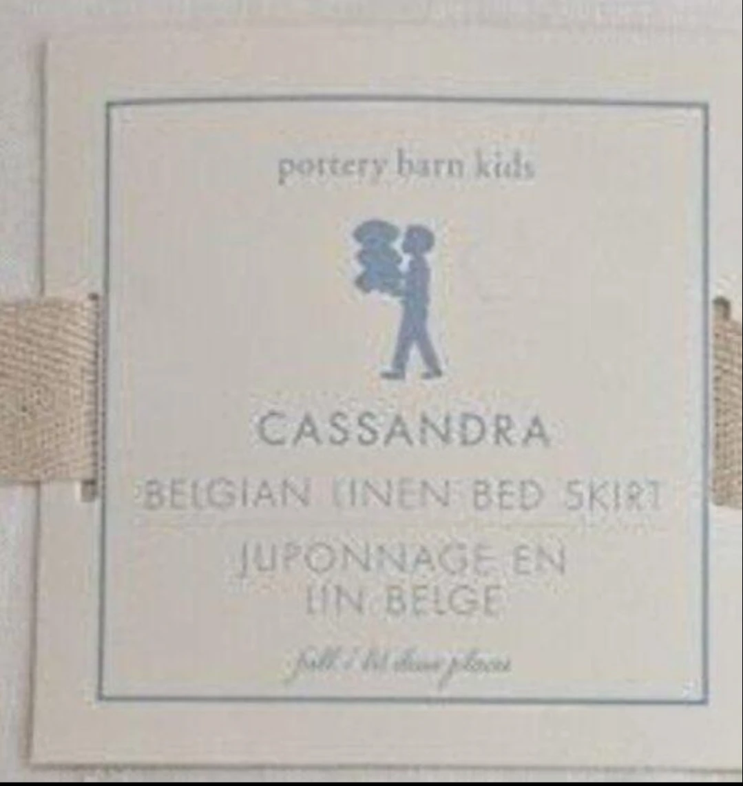 Pottery Barn Kids Cassandra Belgian Linen Bed Skirt - White - photo 2