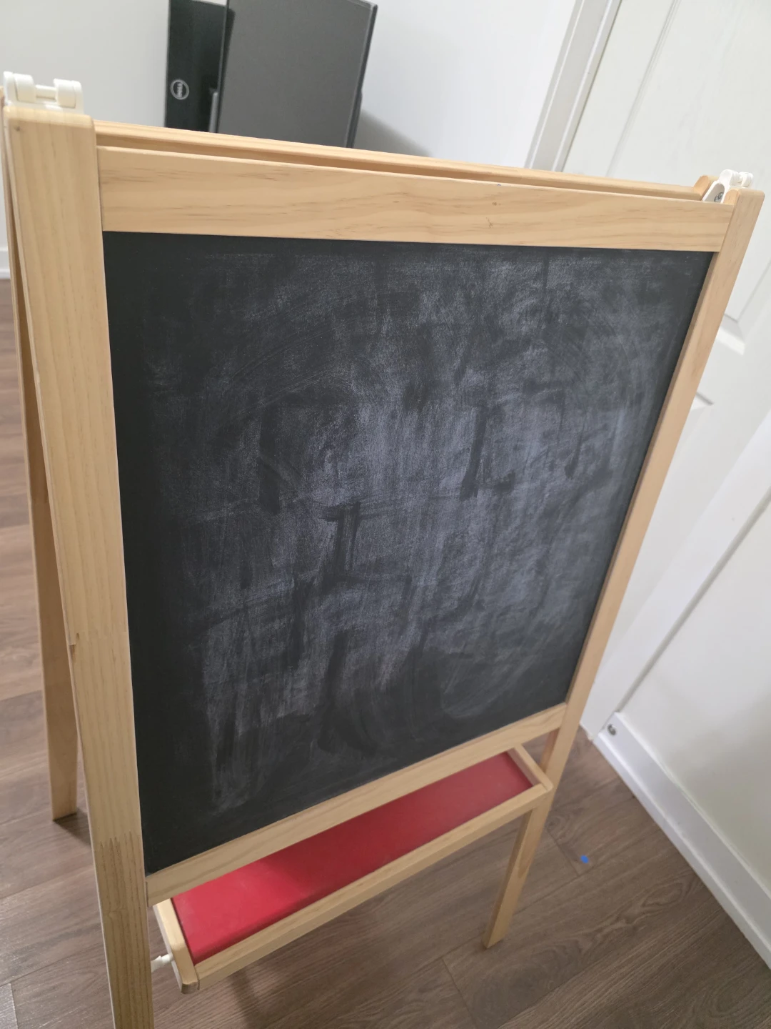 Kids Wooden Easel Double-Sided Chalkboard Whiteboard - photo 2