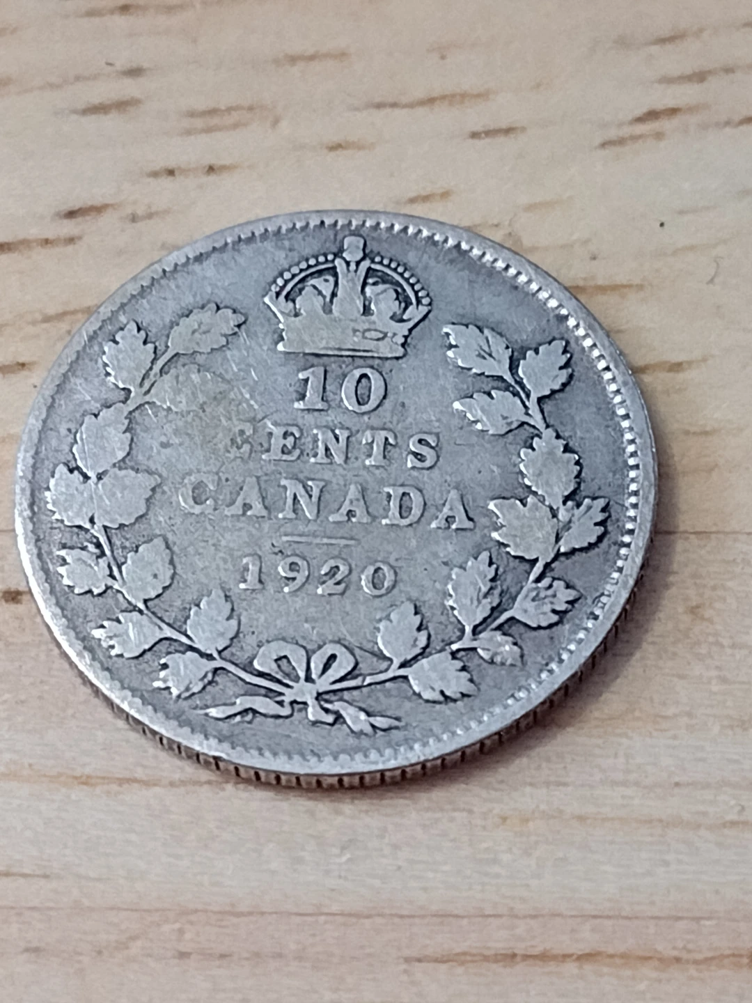 1920 Canadian 10 Cents Coin