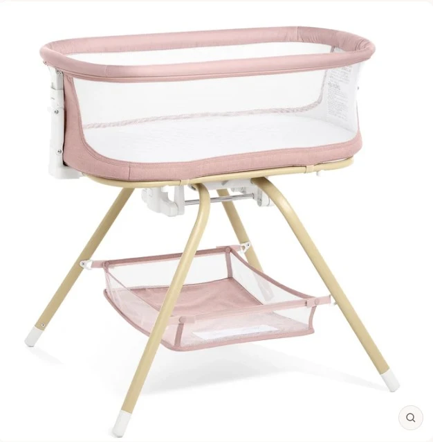 ANGELBLISS 3 in 1 Foldable Baby Rocking Bassinet - Pink