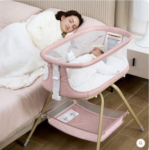 ANGELBLISS 3 in 1 Foldable Baby Rocking Bassinet - Pink - photo 2
