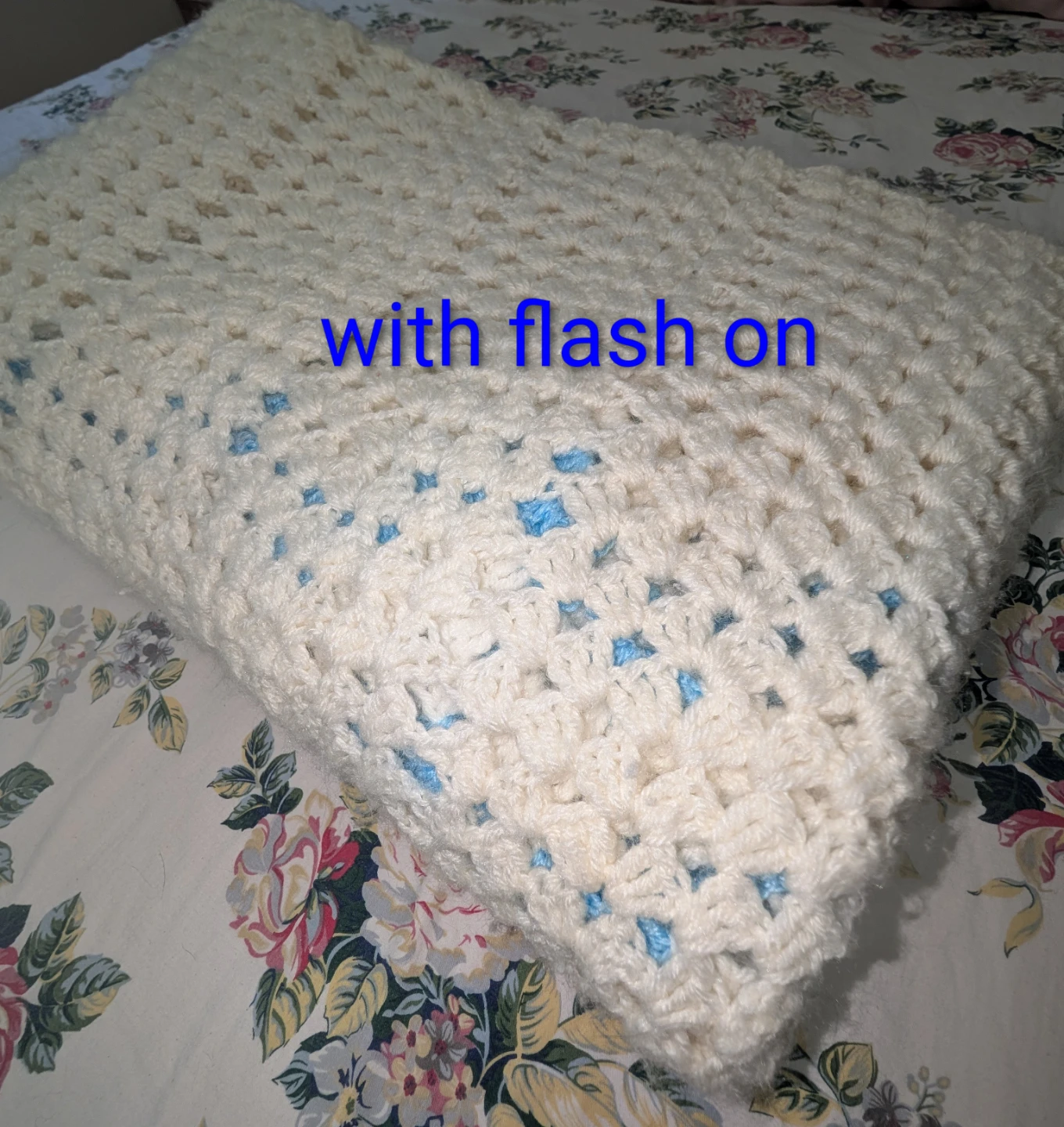 Vintage Handmade Crochet Blanket - photo 4