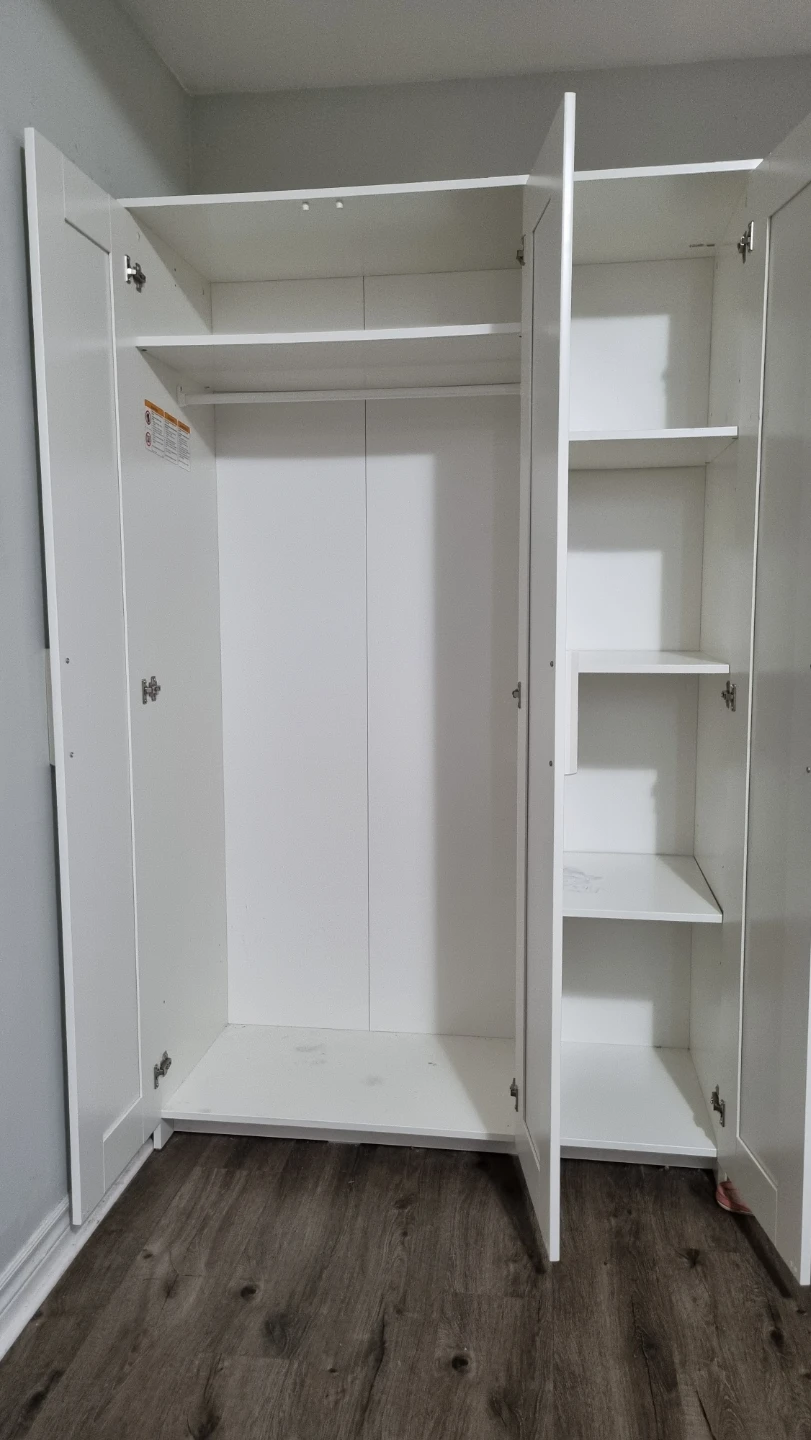 IKEA BRIMNES White Wardrobe with Mirror - photo 3