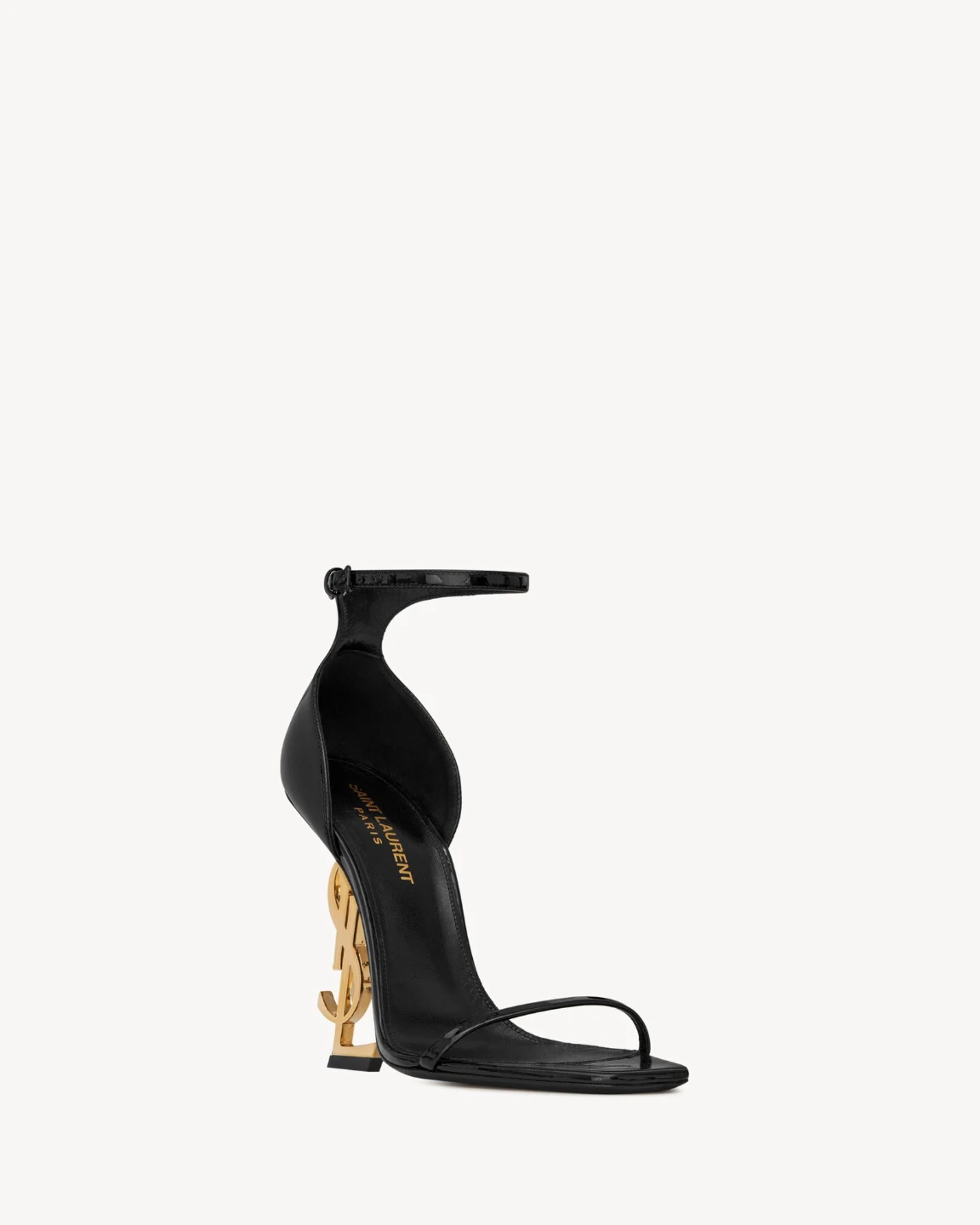 Saint Laurent Opyum Sandals in Black Patent Leather - photo 3