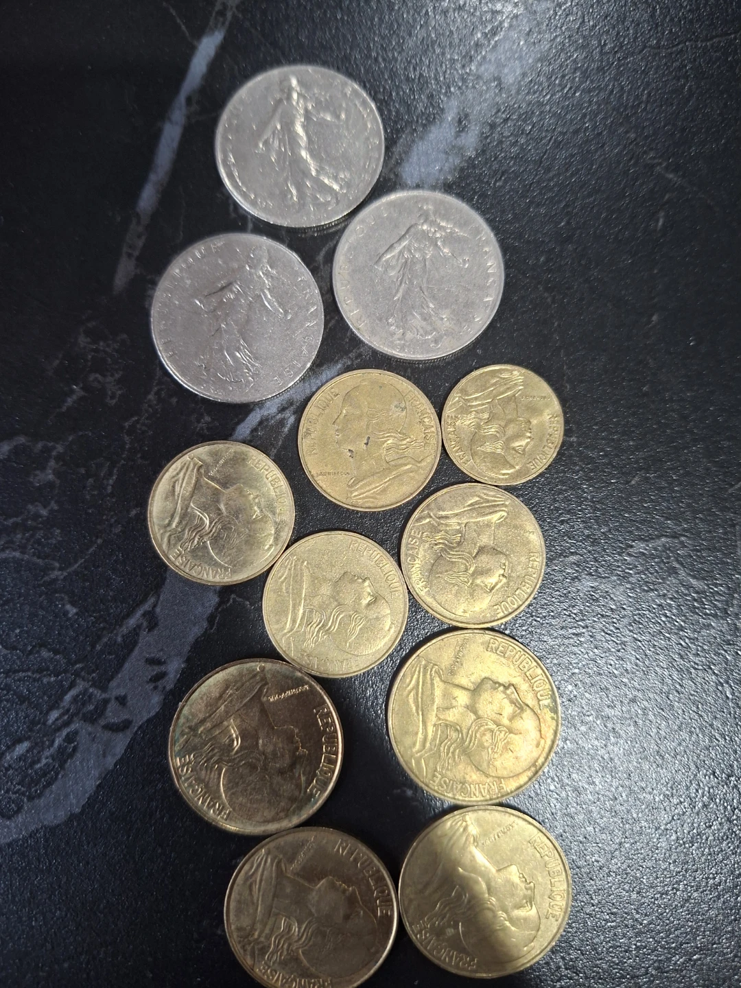 Collection of French Franc Coins