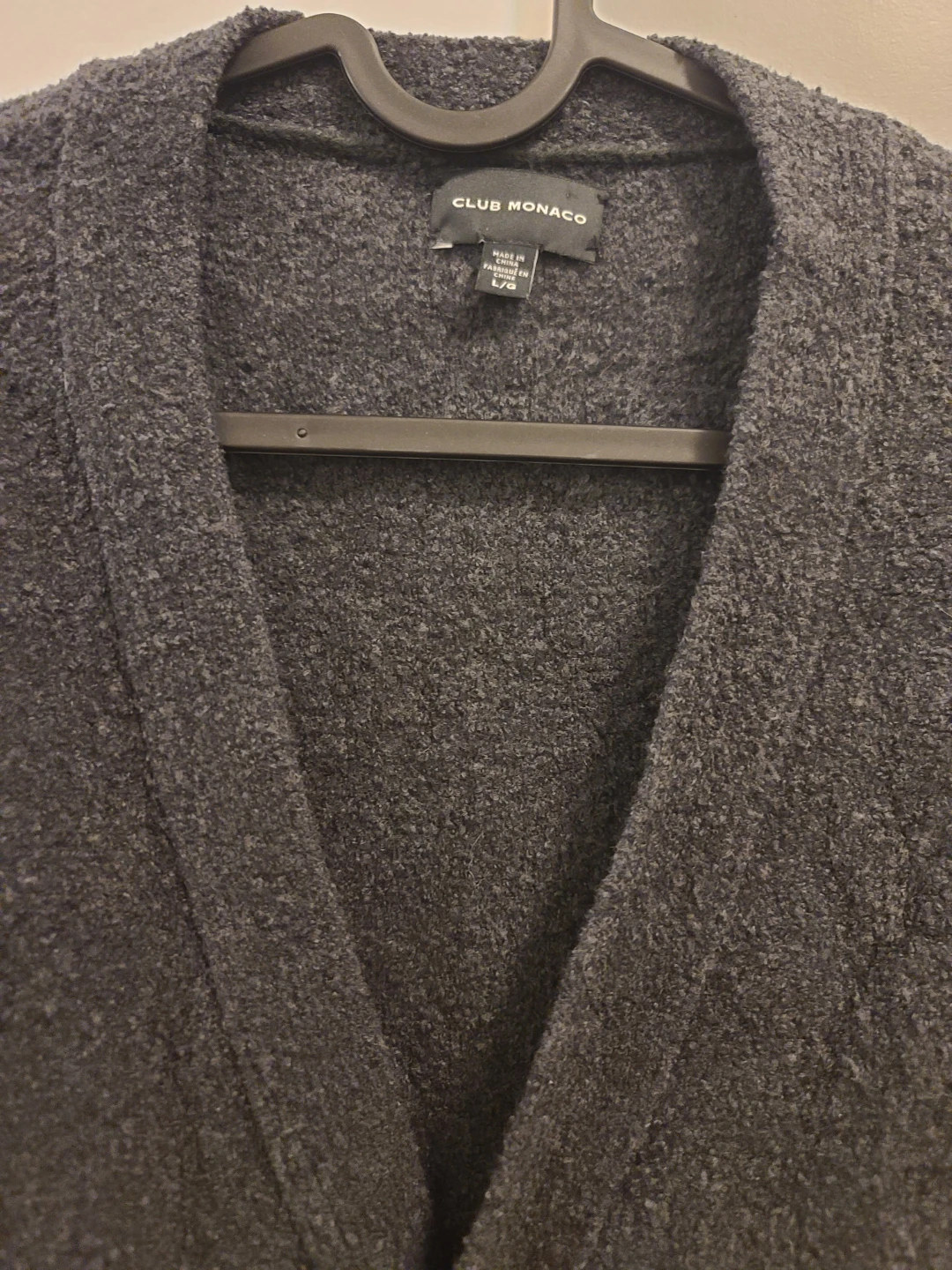 Club Monaco Men's Dark Grey Cardigan Sweater Size L - photo 2