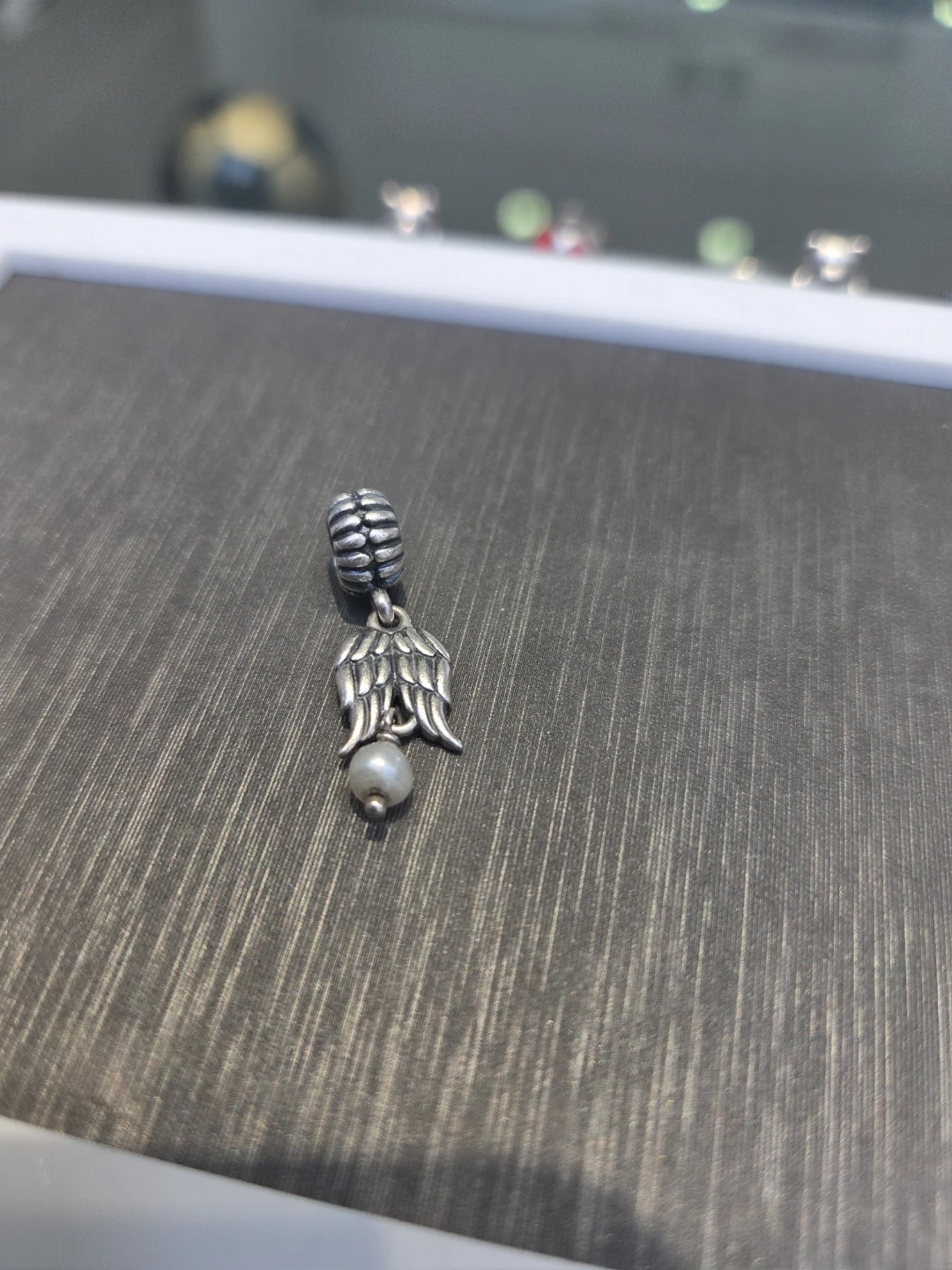 Pandora Angel Wing Pearl Charm