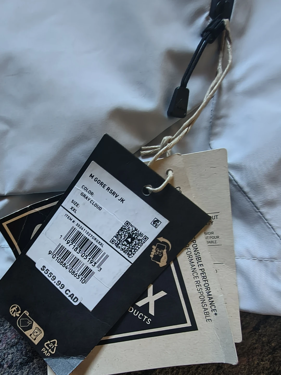 Burton Gore-Tex Jacket - Gray Cloud - XXL