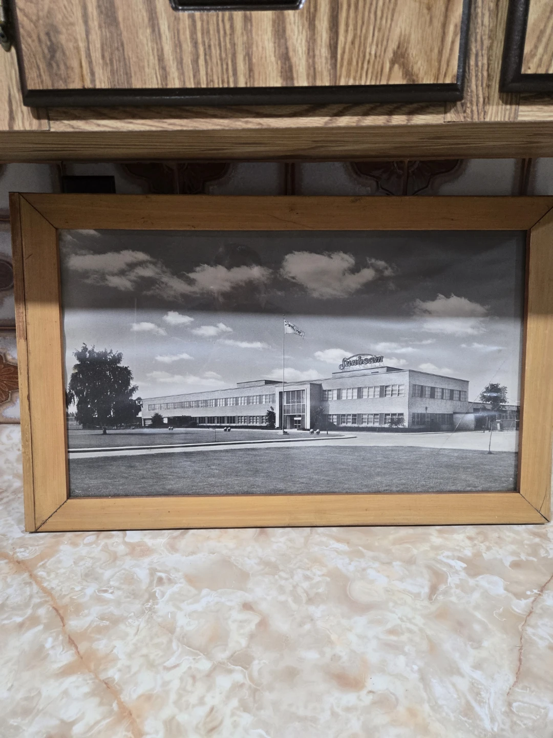 Sunbeam Vintage Building Photo Framed Art