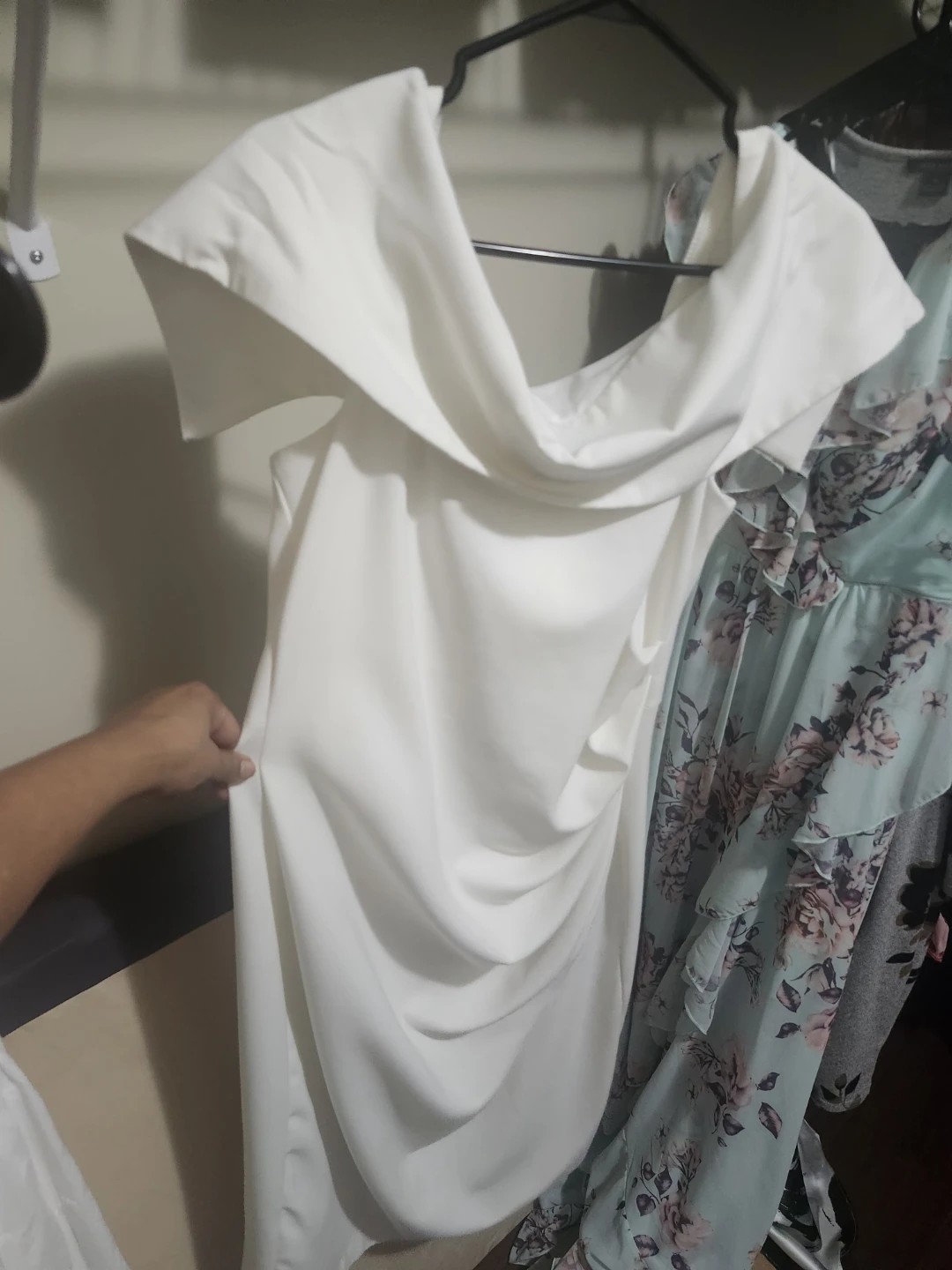 Le Château White Drape Dress TG/XL