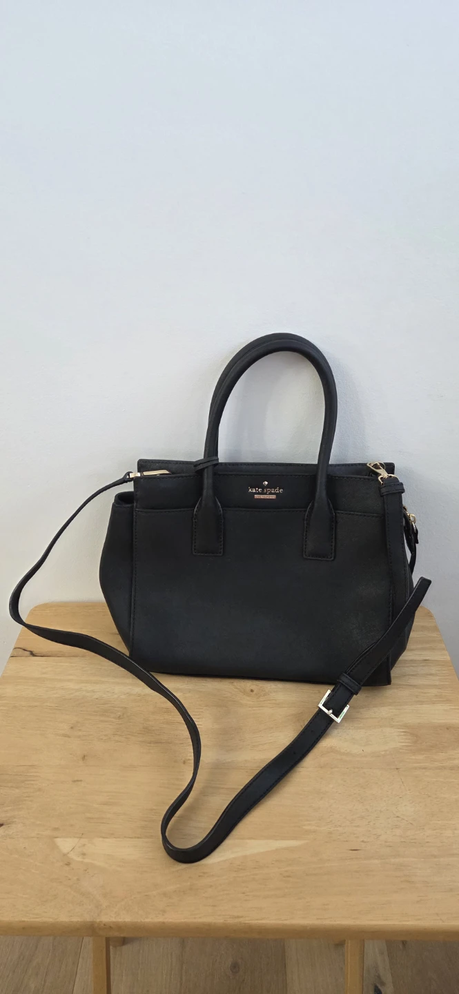 Kate Spade Black Leather Satchel Handbag