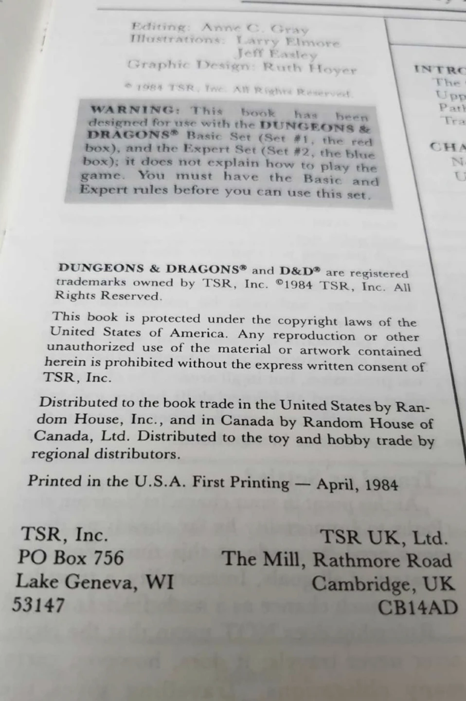 1984 First print! Dungeons & Dragons players companion book 1 - photo 3