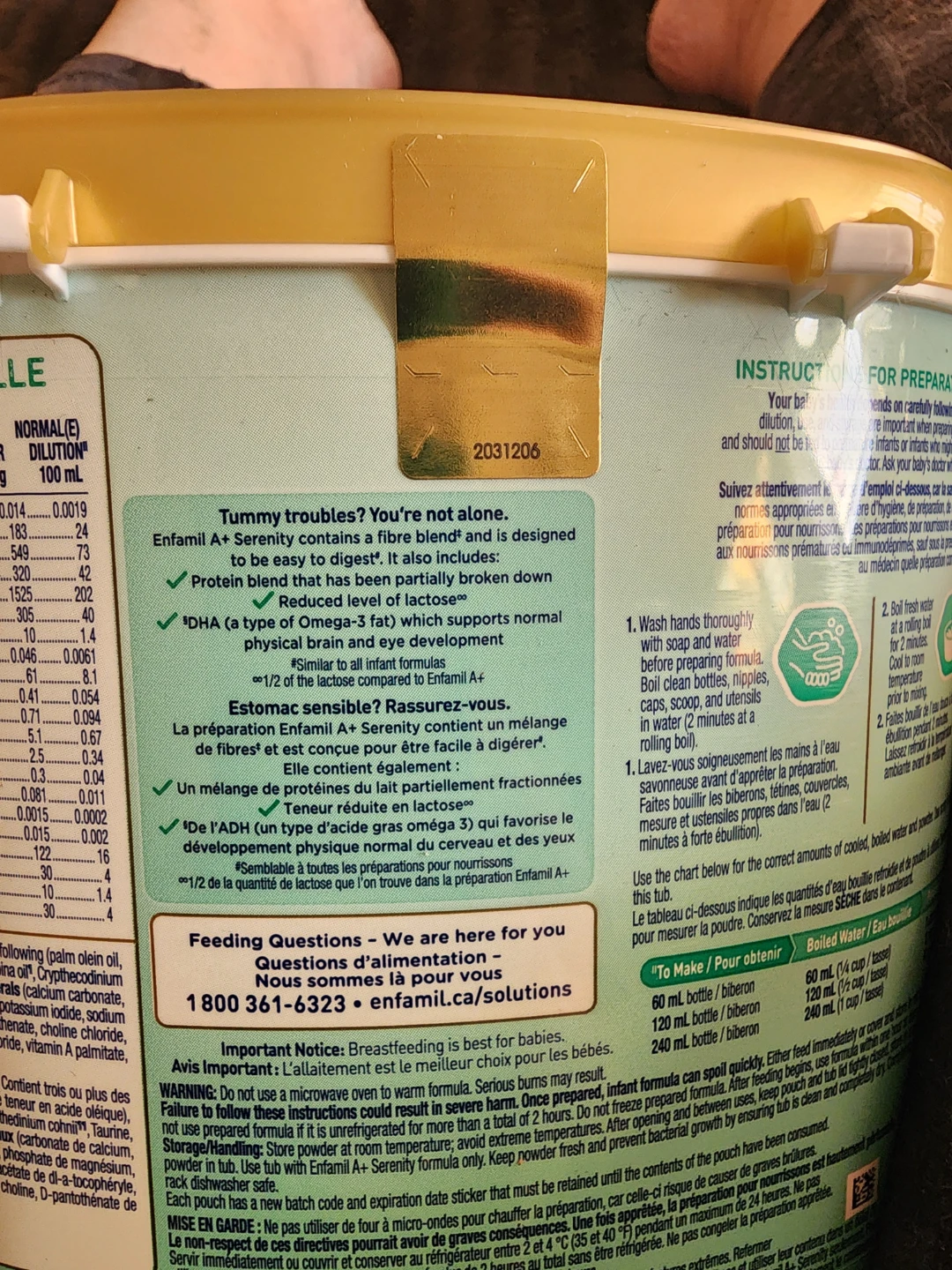 Enfamil A+ Serenity Infant Formula 578g - photo 3