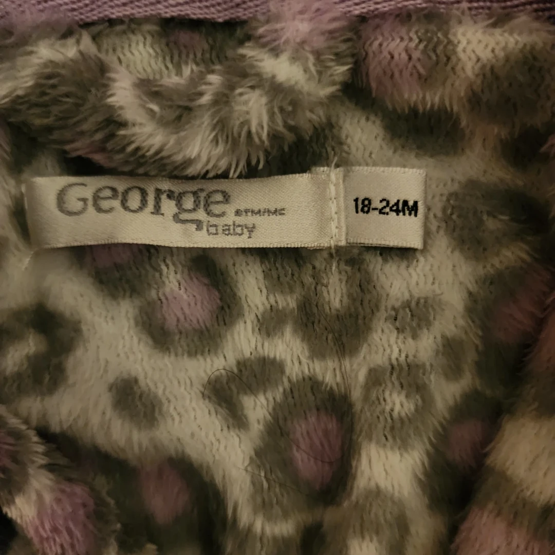 George Baby Leopard Print Hooded Robe 18-24M - photo 2