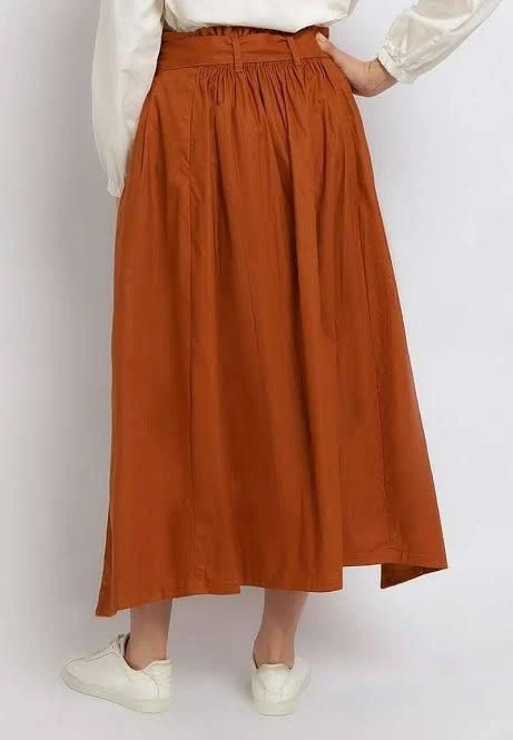 Zara Burnt Orange Midi Skirt (Medium) - photo 2