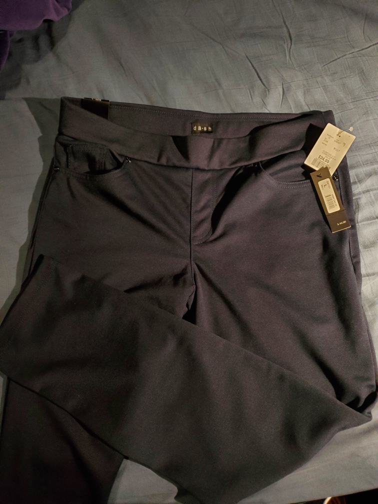 Dash Navy Pull-On Pants Size Large