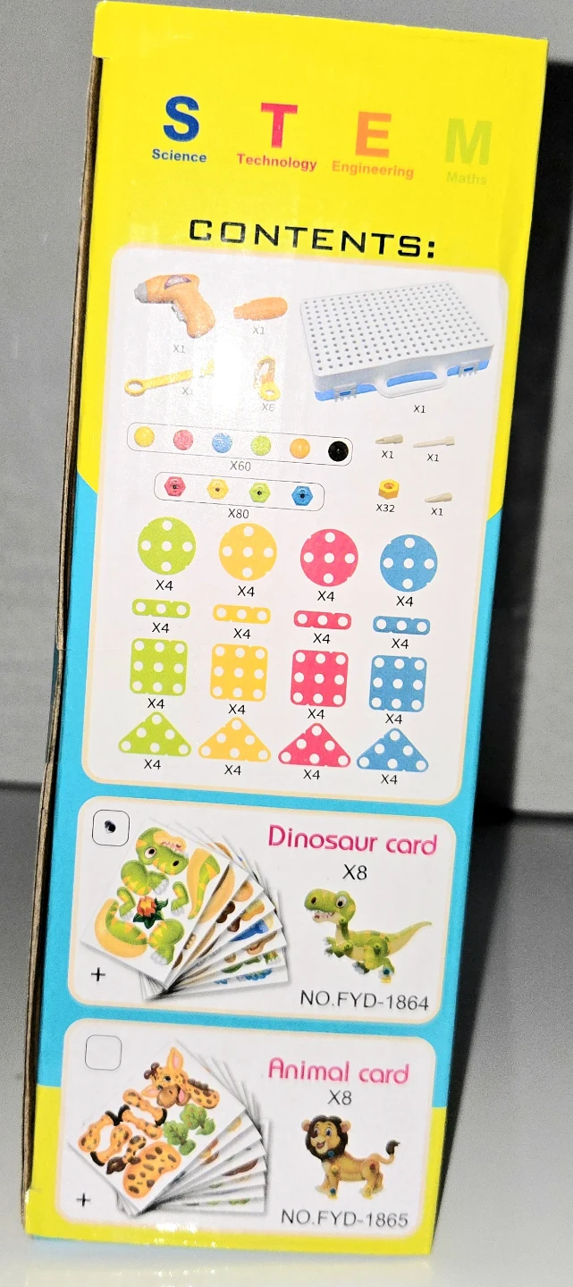 Puzzle Creative Drill 'n' Design 257 Piece STEM Toy Set. New. - photo 2